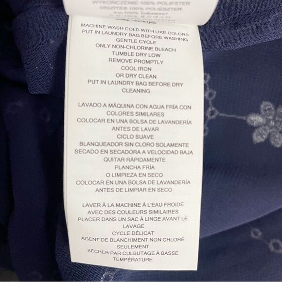 NWT Michael Kors Navy & White Floral Embroidered Halter Dress Size Small NEW - Picture 12 of 14